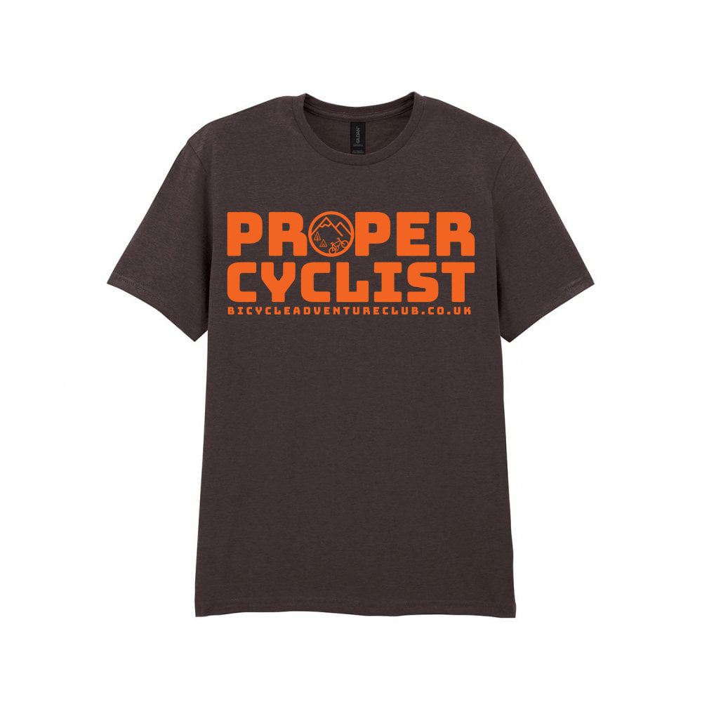 Proper Cyclist Tee Orange Logo