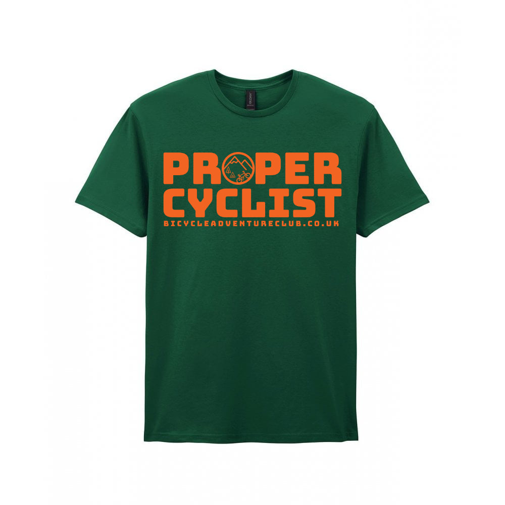 Proper Cyclist Tee Orange Logo