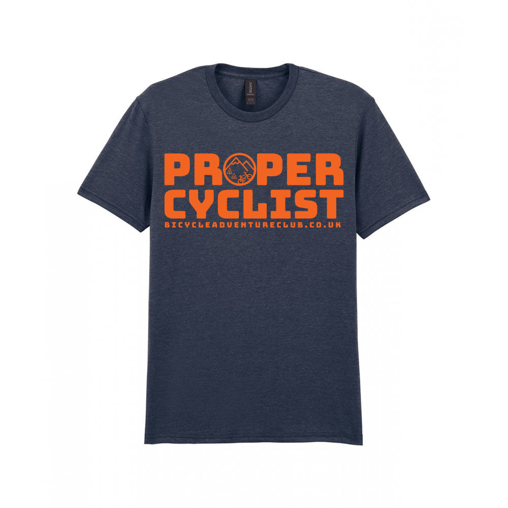 Proper Cyclist Tee Orange Logo