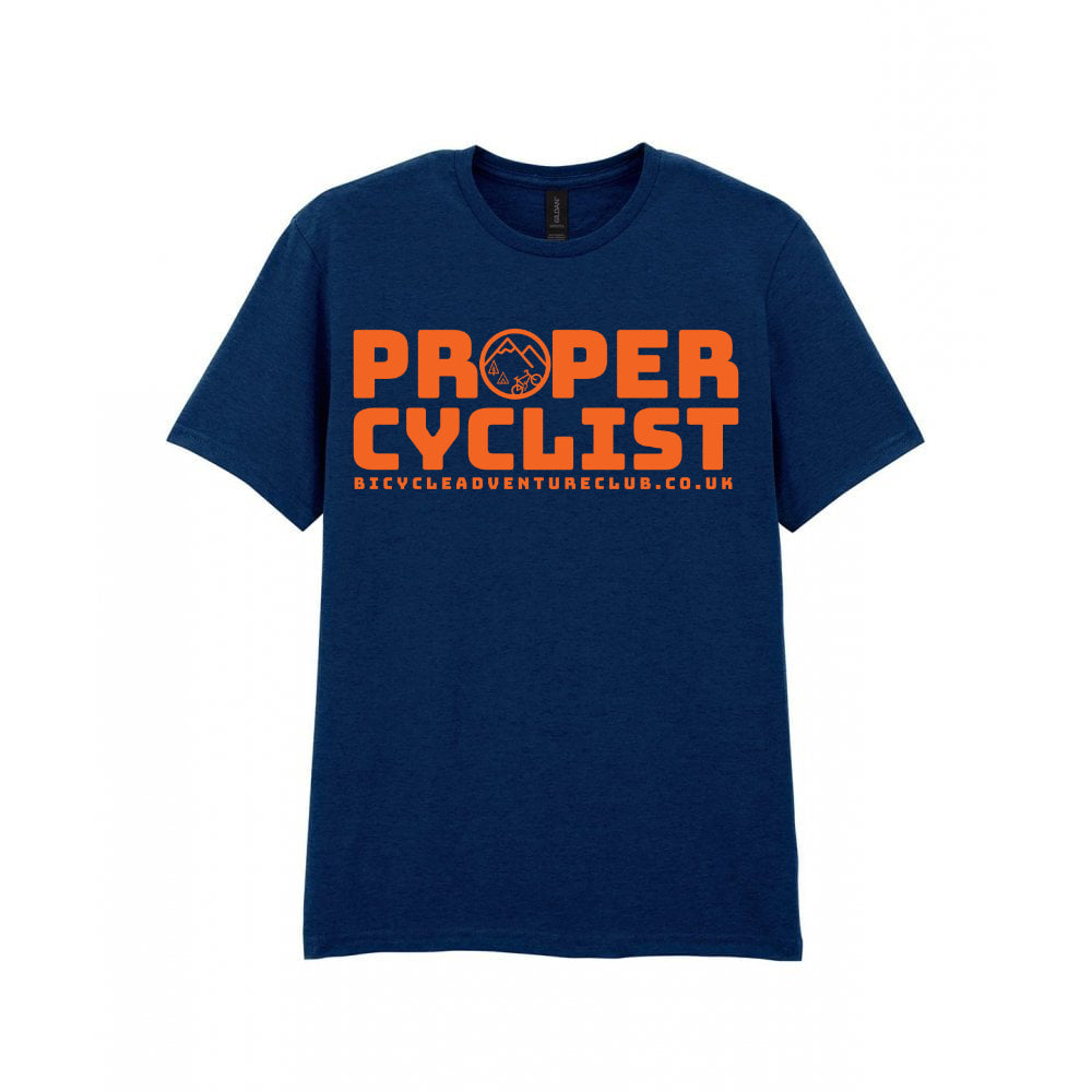 Proper Cyclist Tee Orange Logo